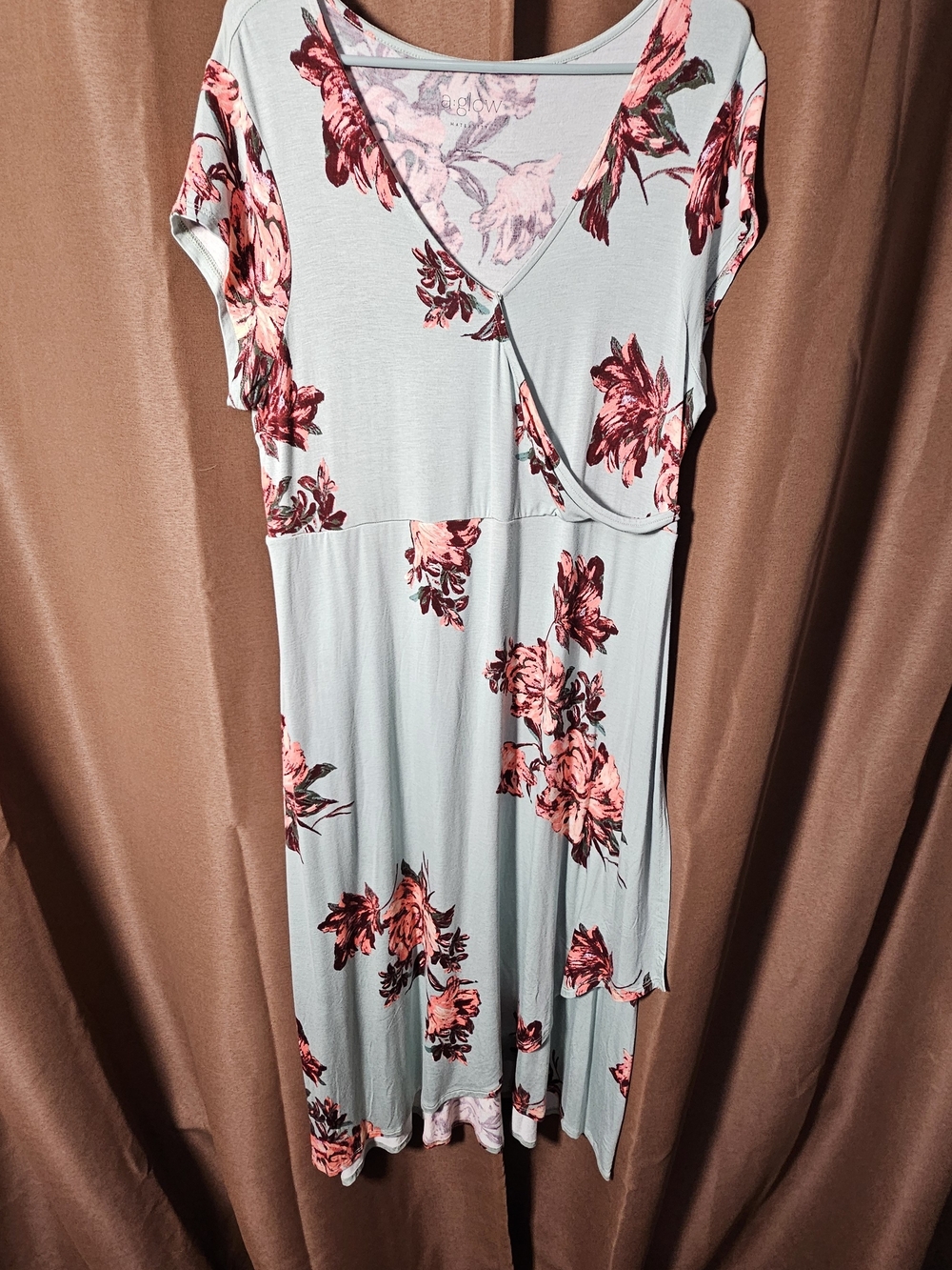Maternity Faux Wrap Midi Dress